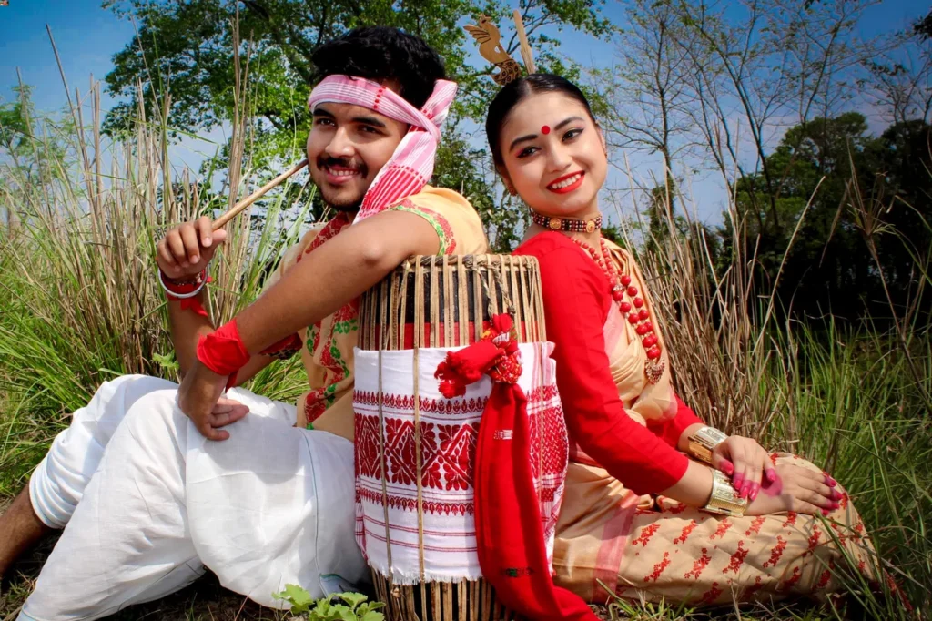 Gamosa and Dhoti Assam traditional dress male